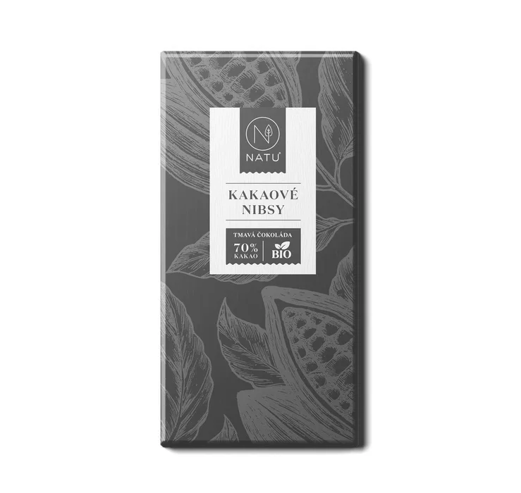 NATU Hořká čokoláda kakaové nibsy 45 g BIO